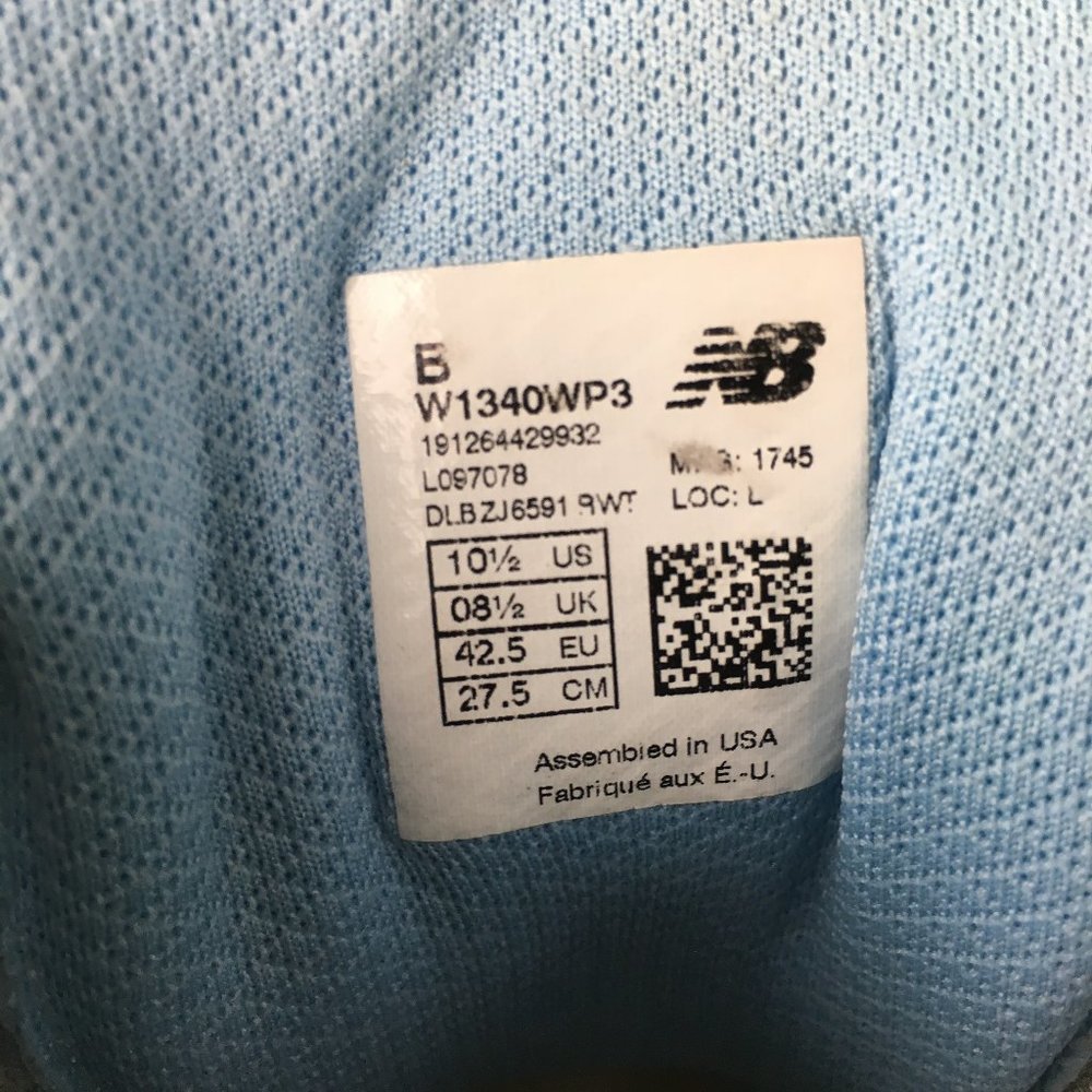 New Balance 1340v3 Running Sneaker Wms10.5 (91) - Picture 7 of 8